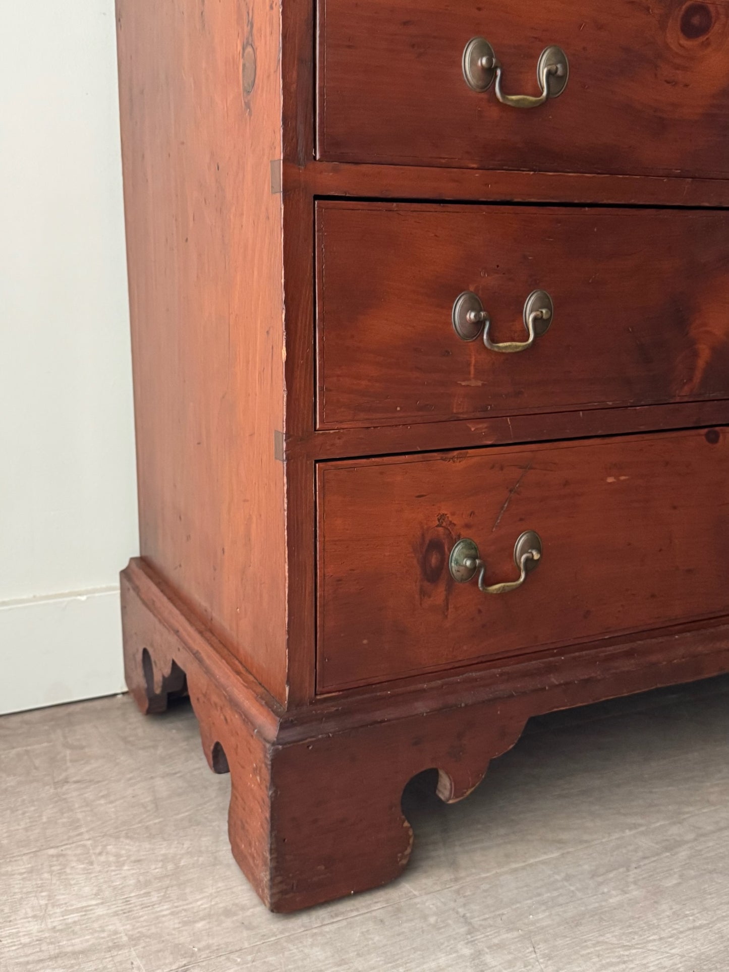 Stained pine dresser