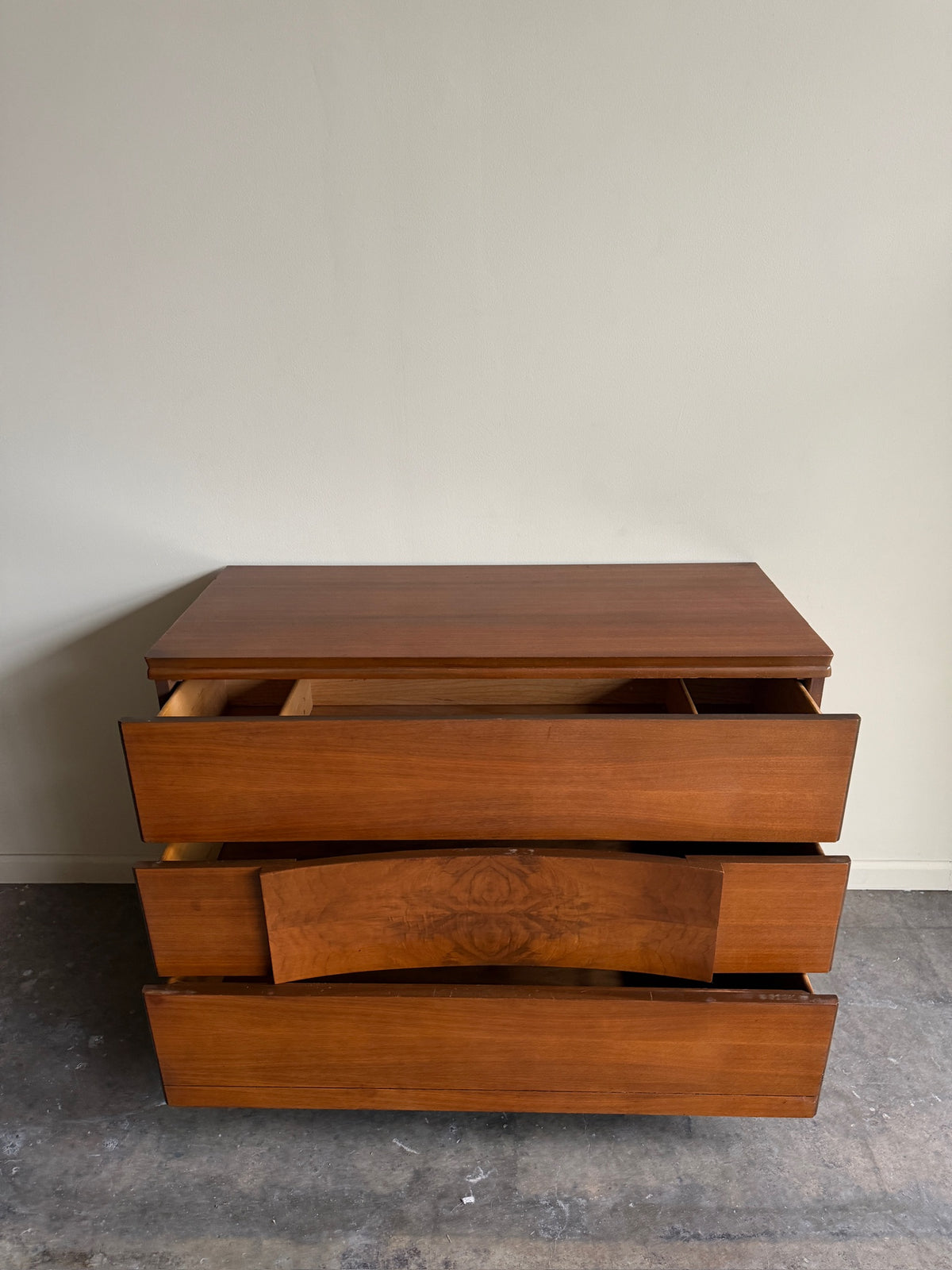 Walnut 3 drawer dresser