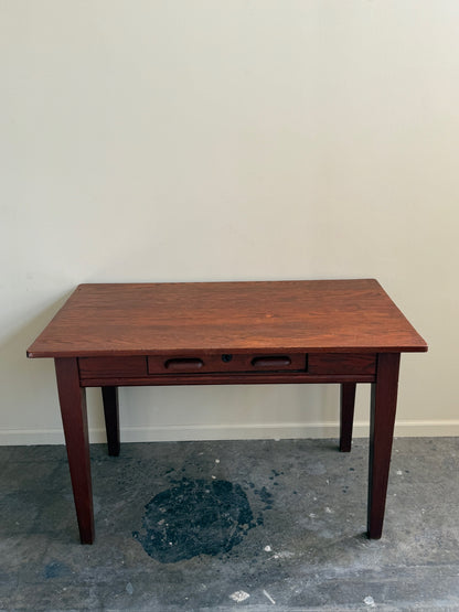 Golden oak library table