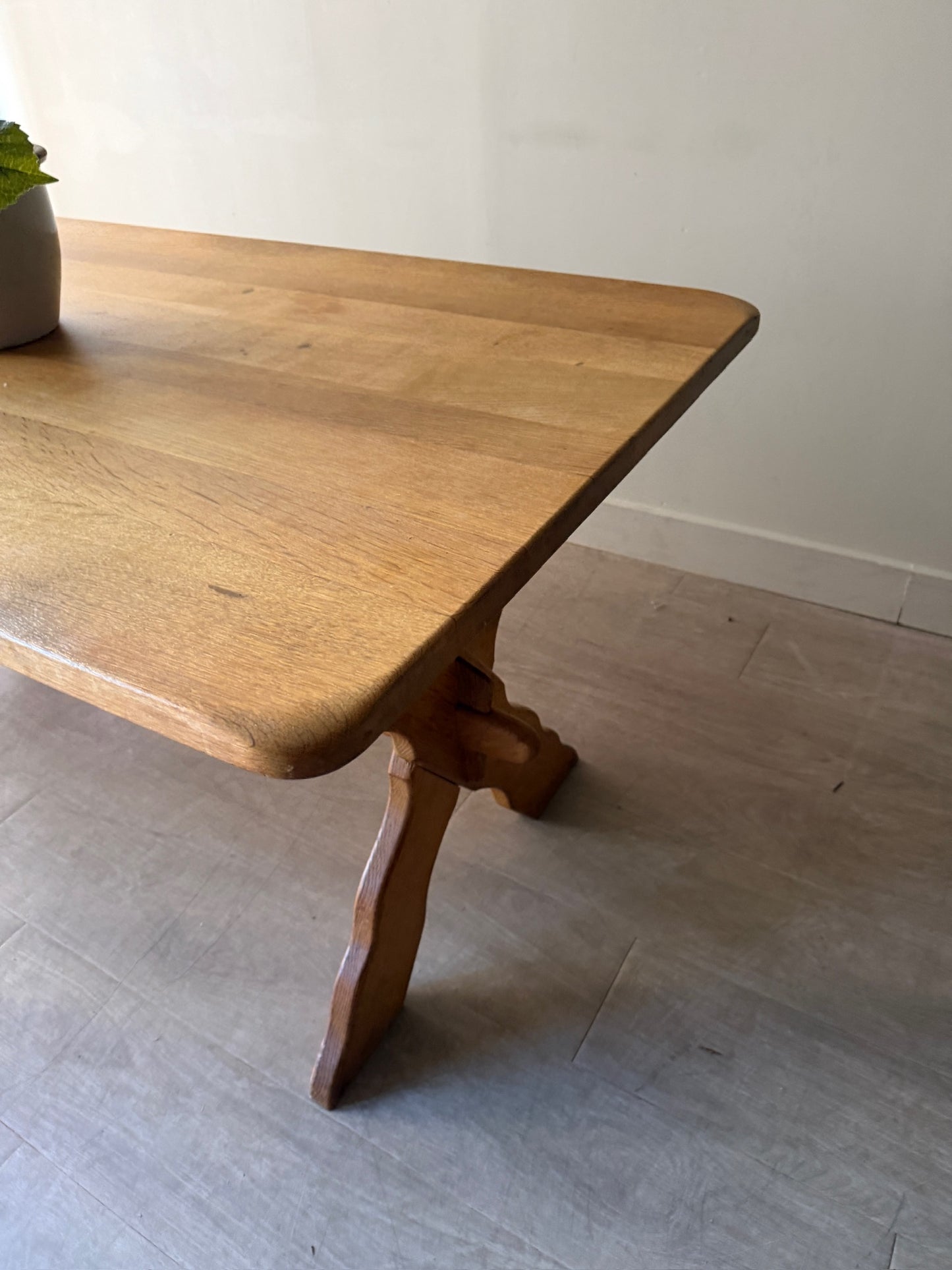 Henning Kjaernulf Danish oak trestle dining table