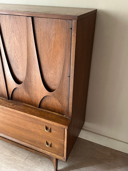 Broyhill walnut tallboy