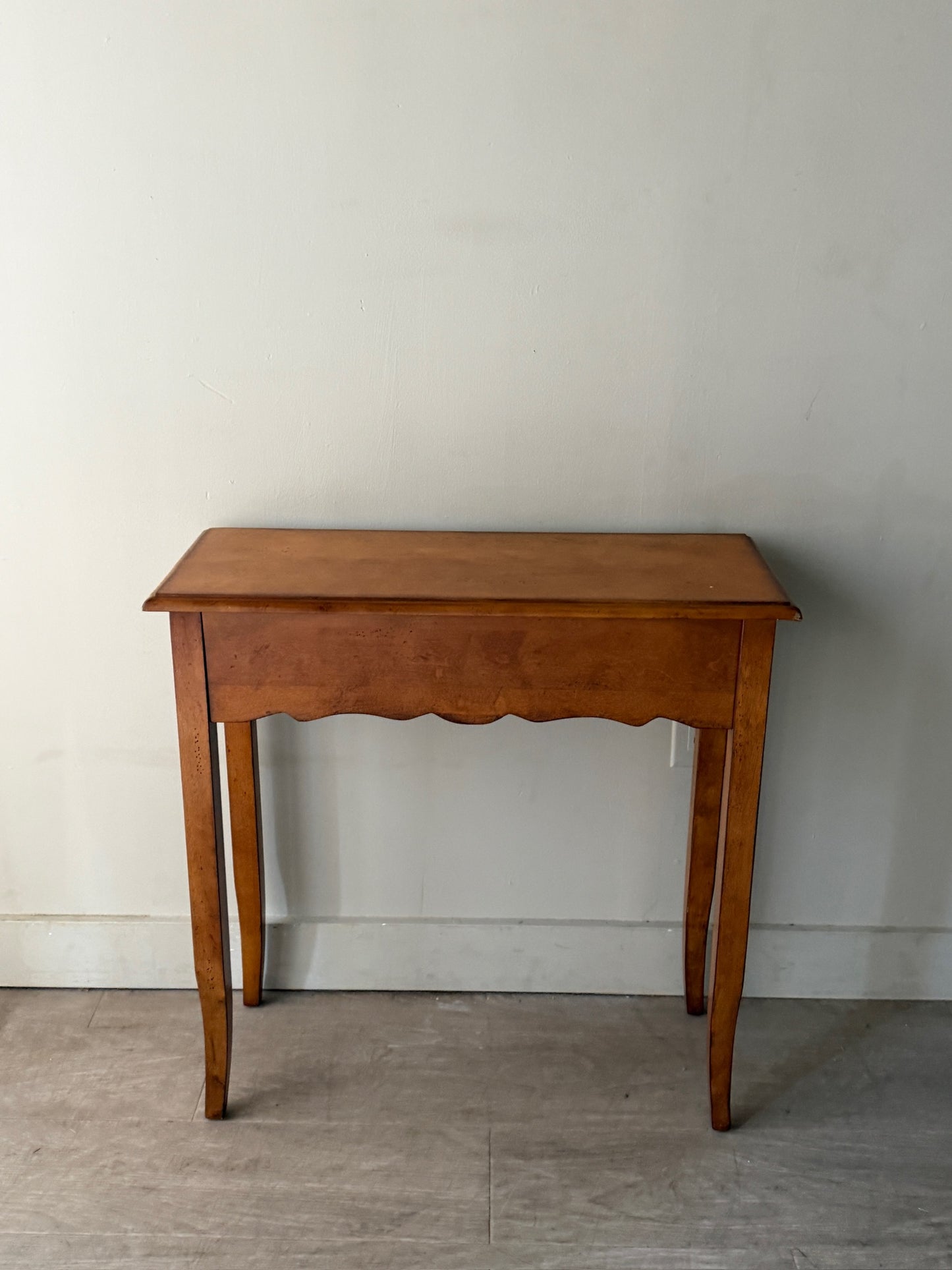 White oak console table
