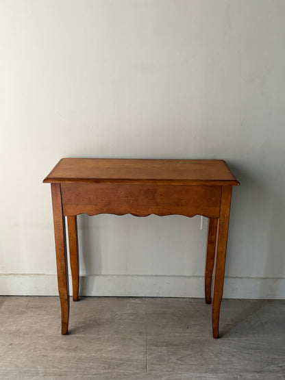 White oak console table