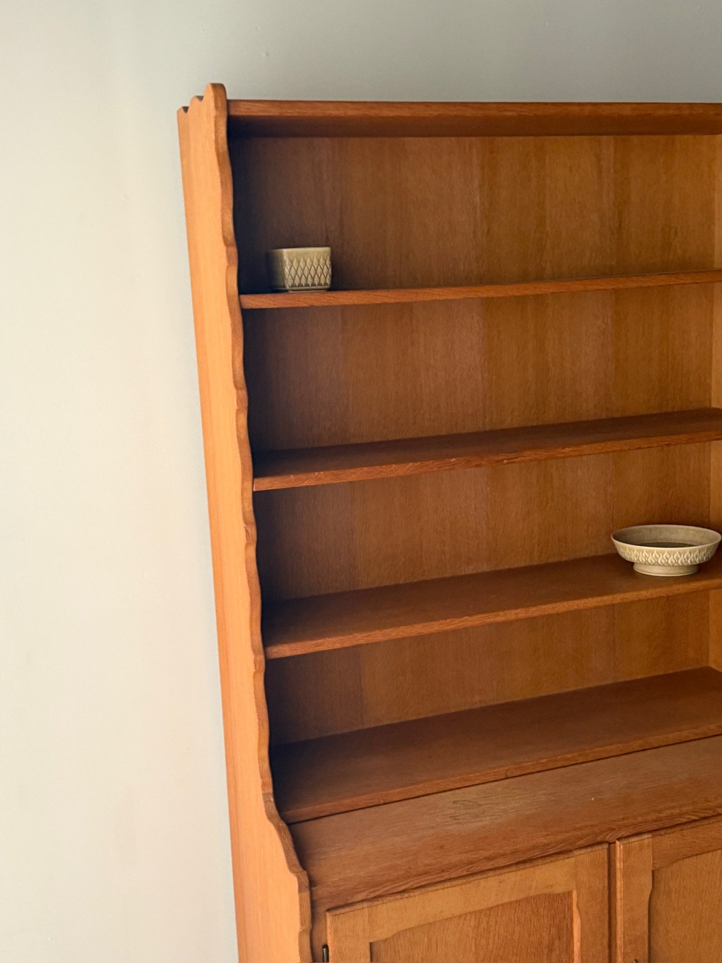 Danish oak secretary hutch