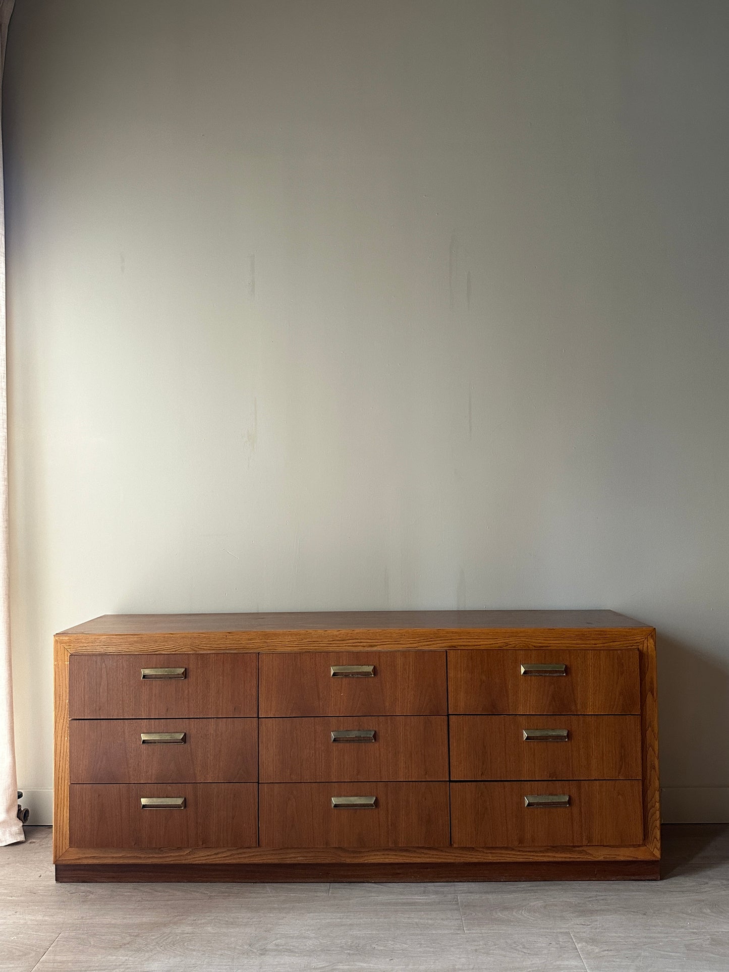 Walnut 9 drawer dresser