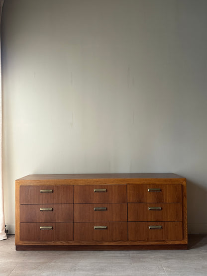 Walnut 9 drawer dresser