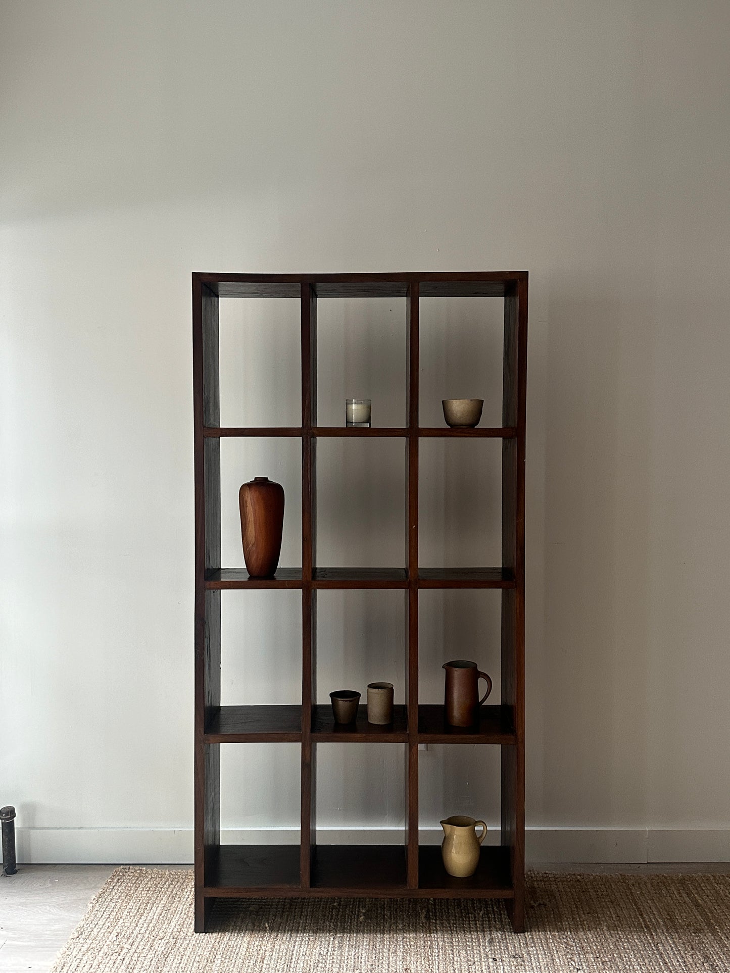 Dark teak bookcase