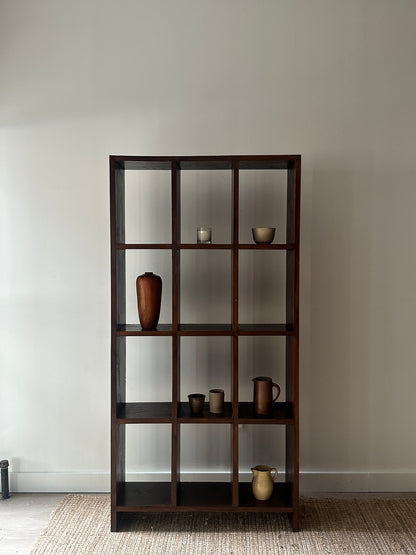 Dark teak bookcase