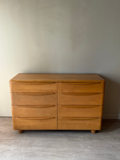 Heywood Wakefield 8 drawer maple dresser