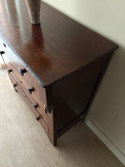 Empire burled walnut dresser