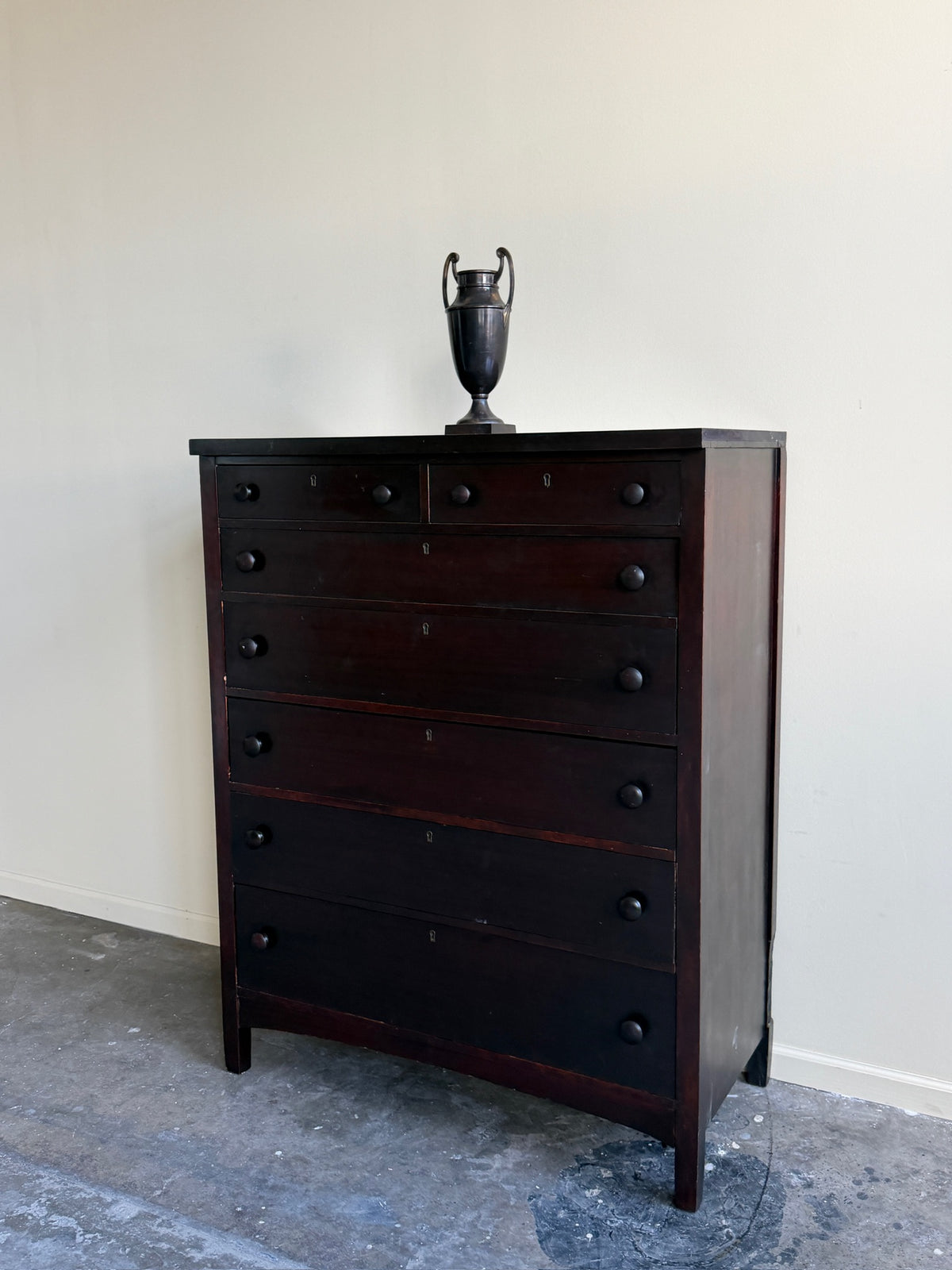Mahogany tallboy dresser