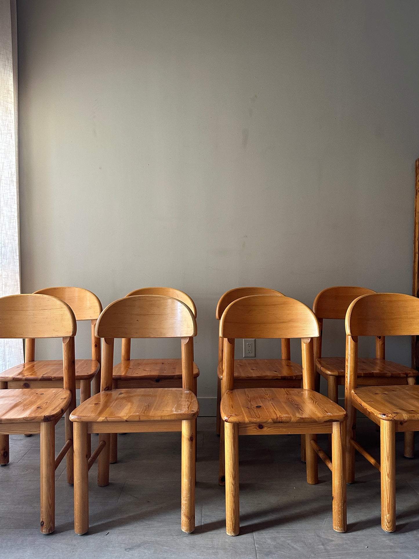 8 Rainer Daumiller Pine chairs. Sold in sets of 2.