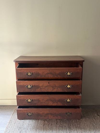 Walnut burl dresser