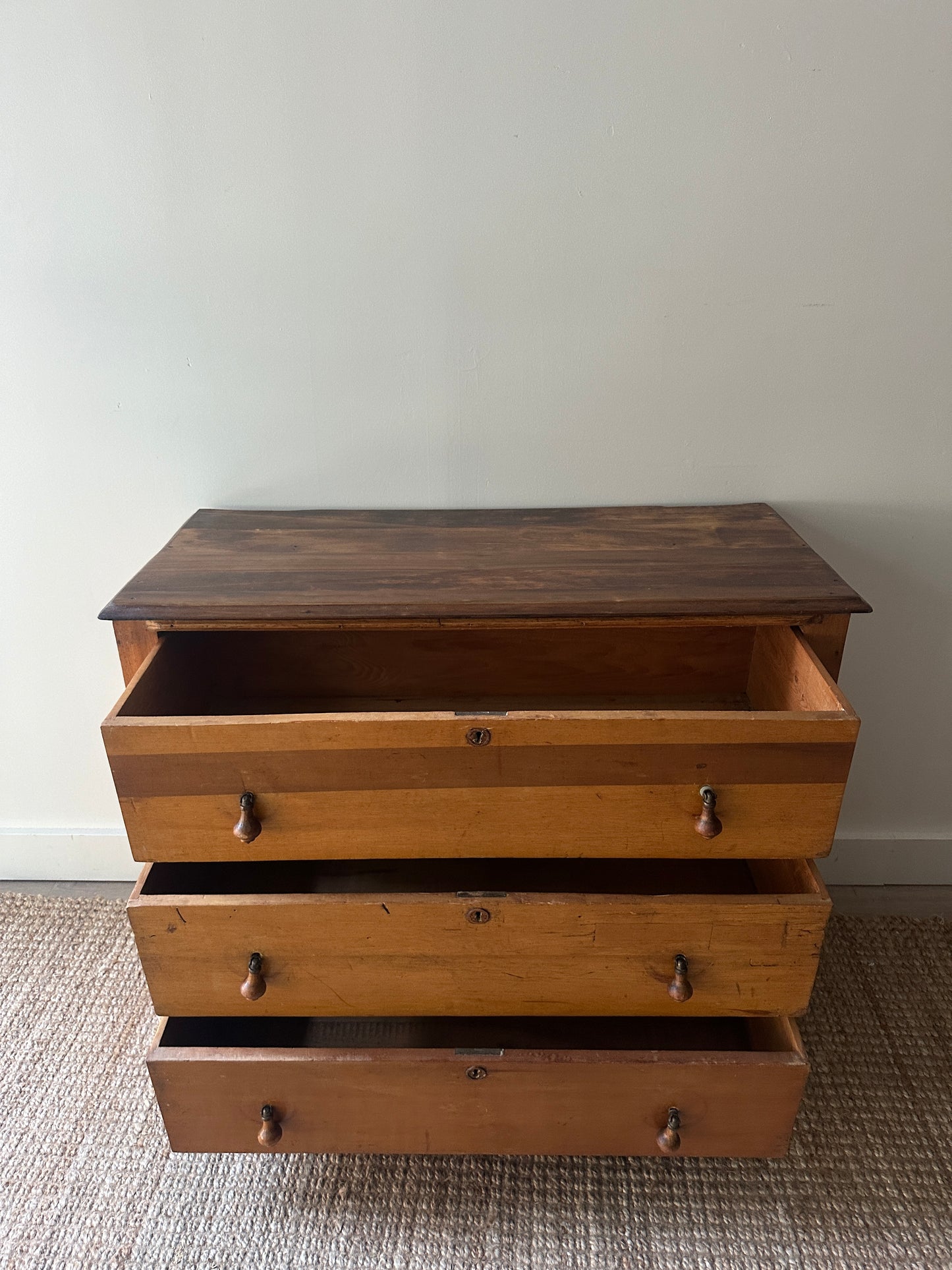 Mixed wood dresser