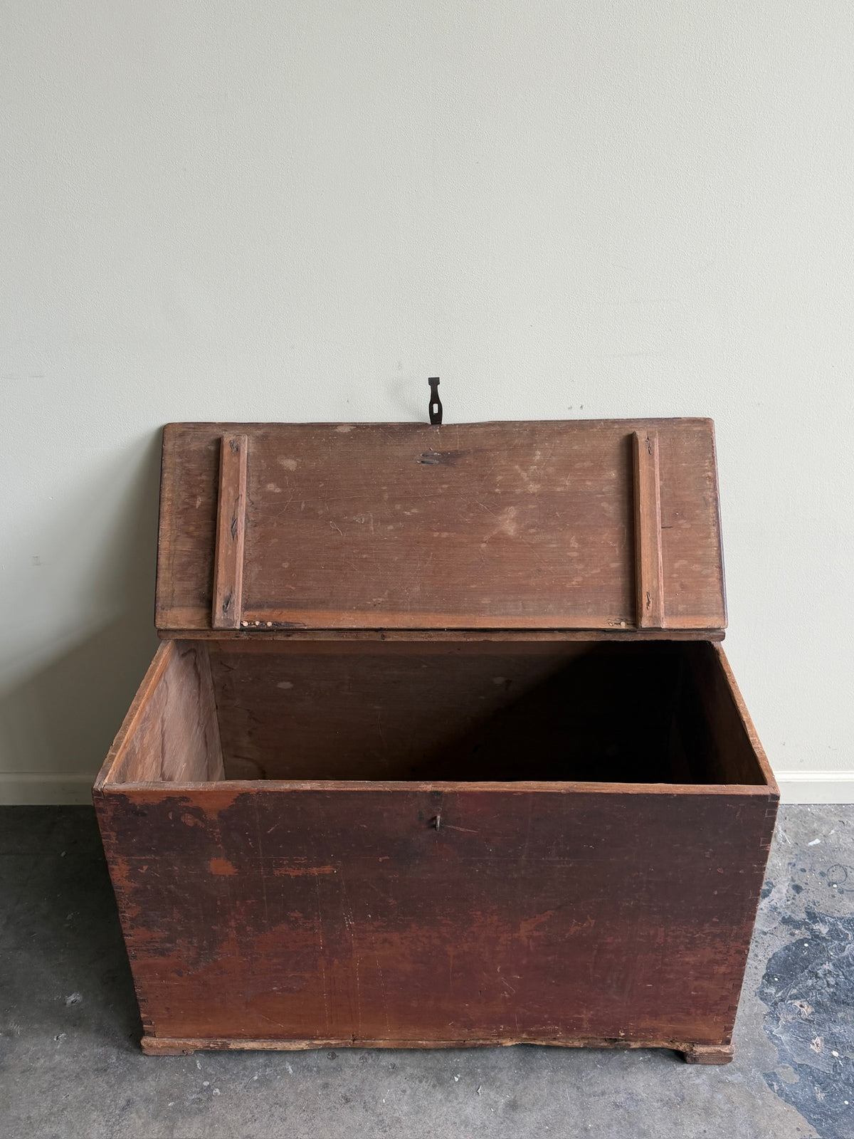 Painted poplar chest