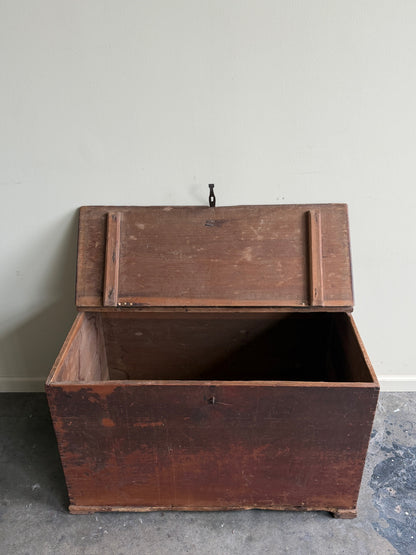 Painted poplar chest