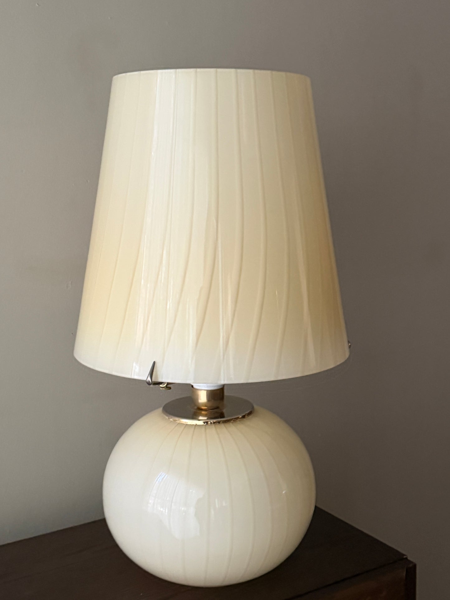 Italian glass two bulb lamp