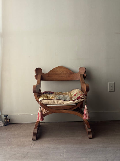 Italian golden oak chair