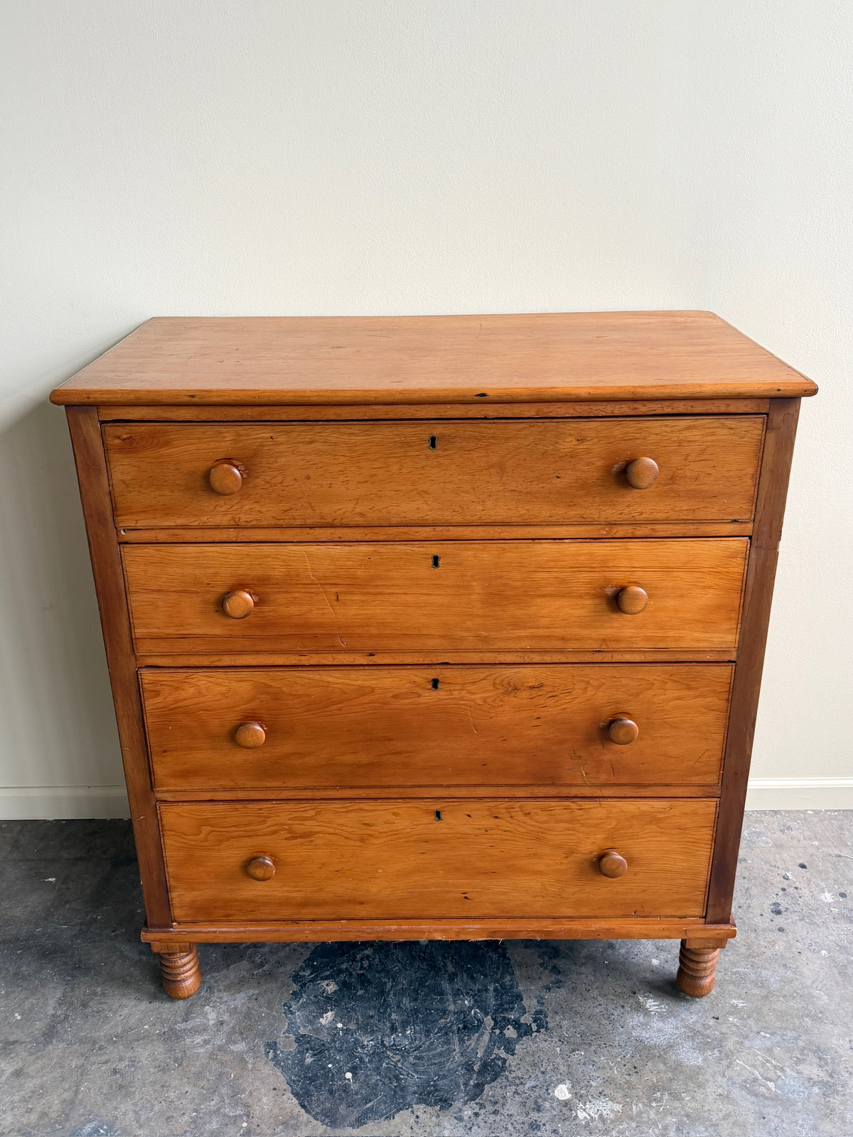 Mid-Atlantic Sheraton pine dresser