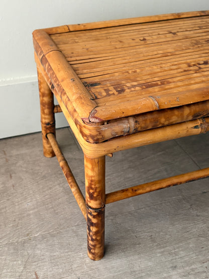 Small scorched bamboo stool