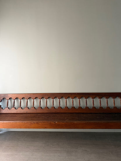 Pine railroad station bench