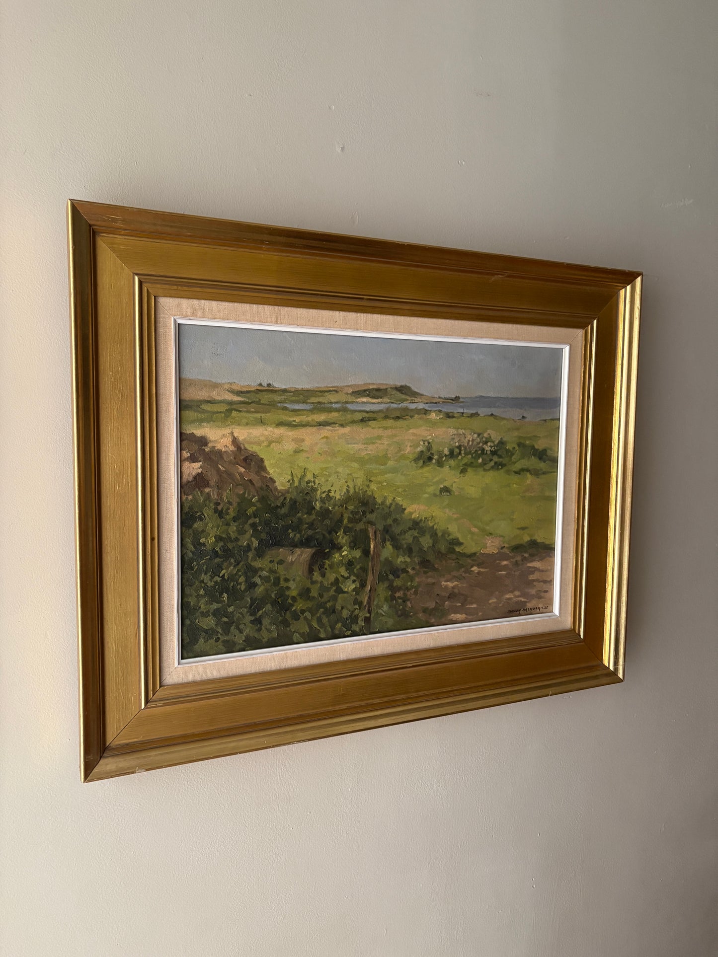 Landscape by Jorgen Brendekilde (1920-1993). Signed.