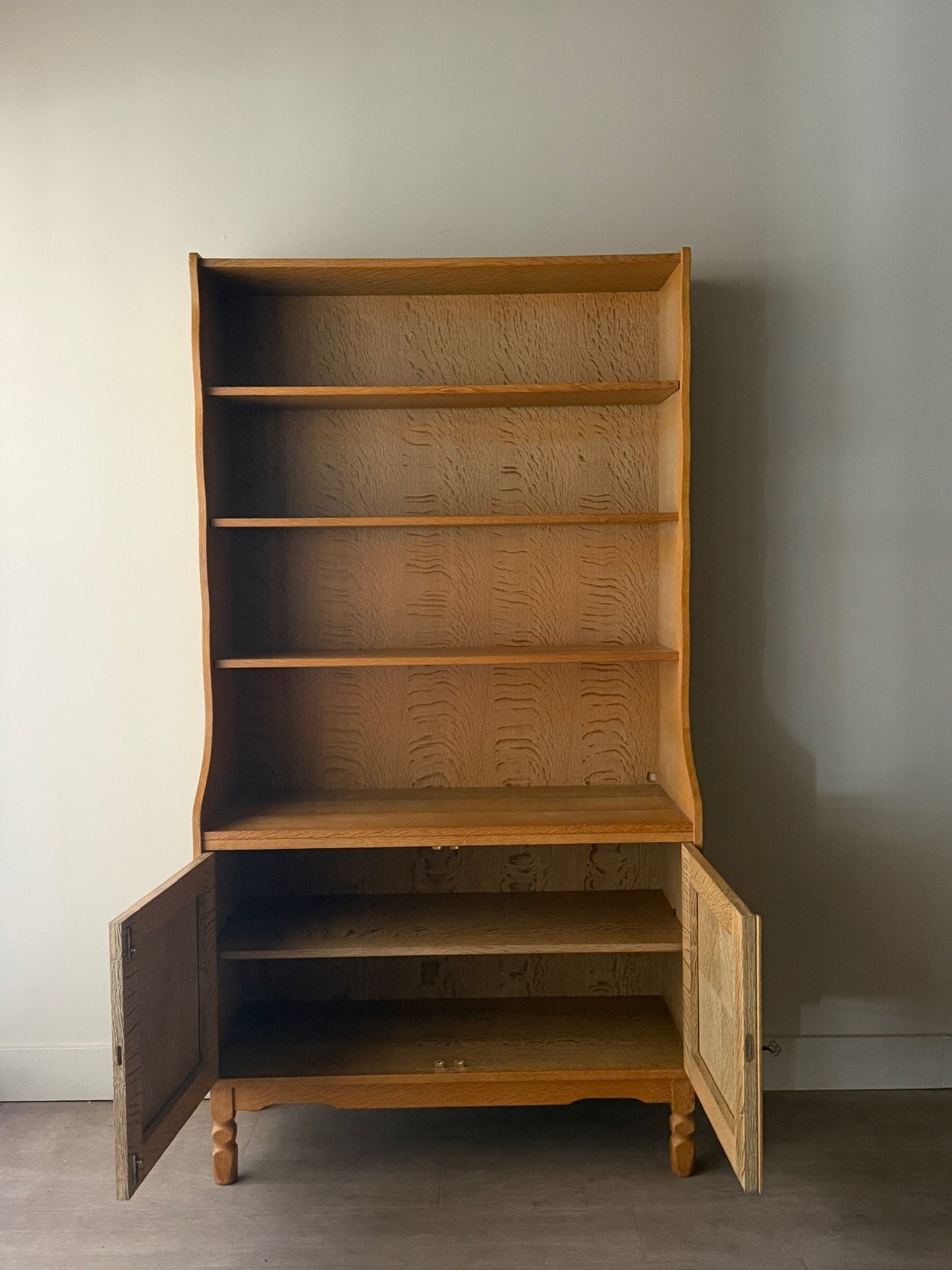 Skovgaard Jensen Danish oak bookcase cabinet