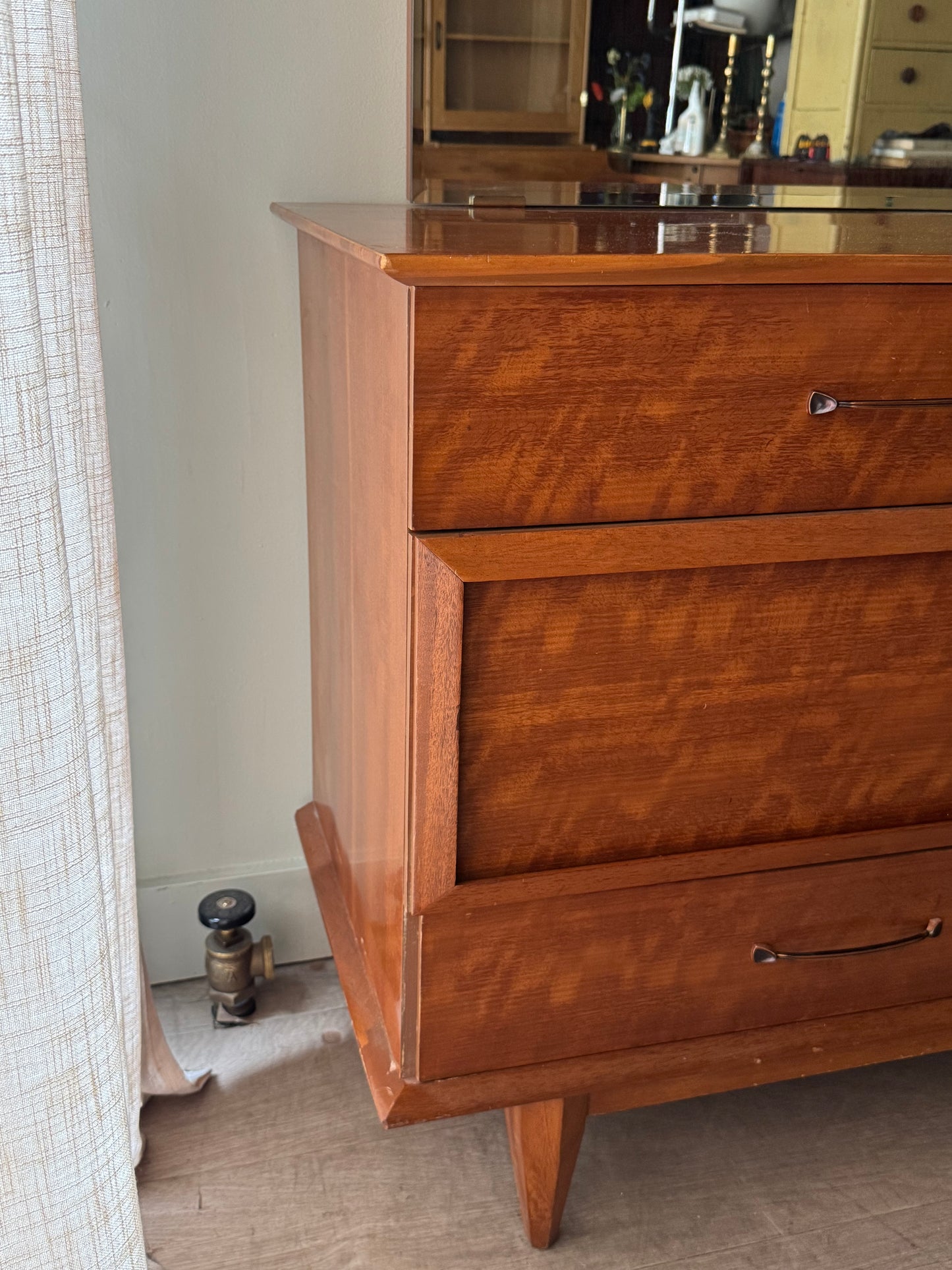 Walnut Dresser with Mirror