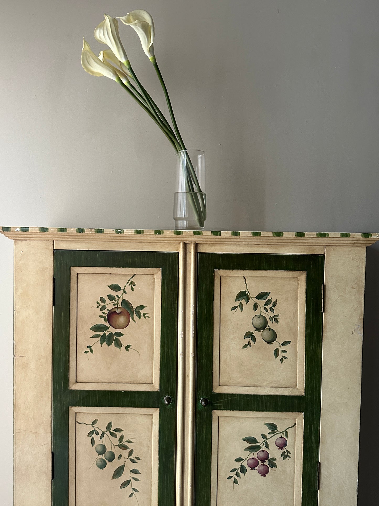 Fruit painted cabinet