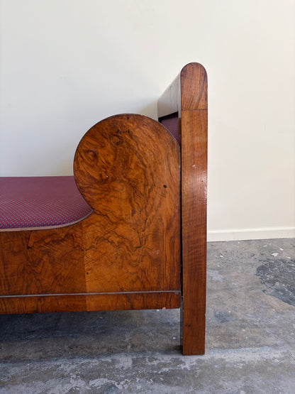 Biedermeier Circassian Walnut Daybed