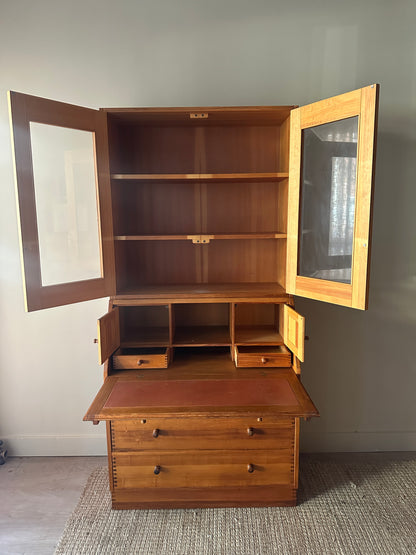 Swedish pine secretary cabinet