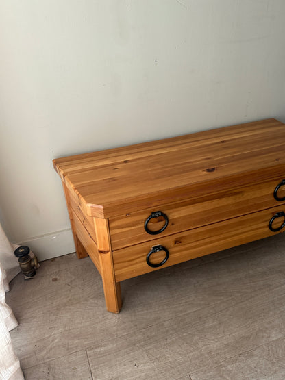 Pine entry way console