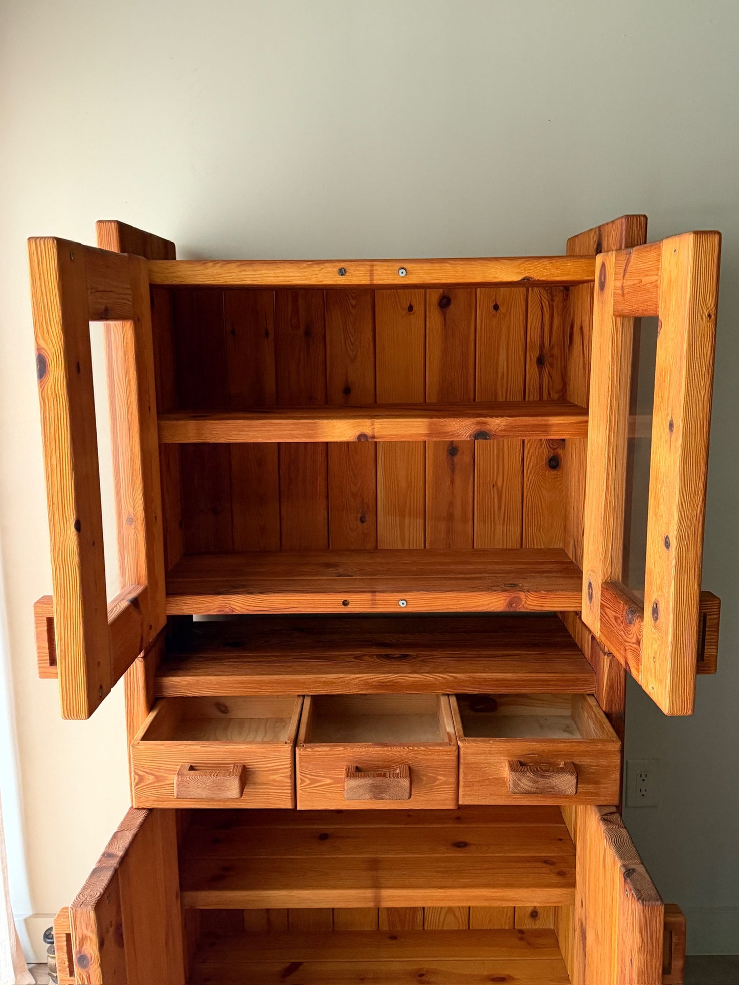 Hans Frydendal pine cabinet (left)