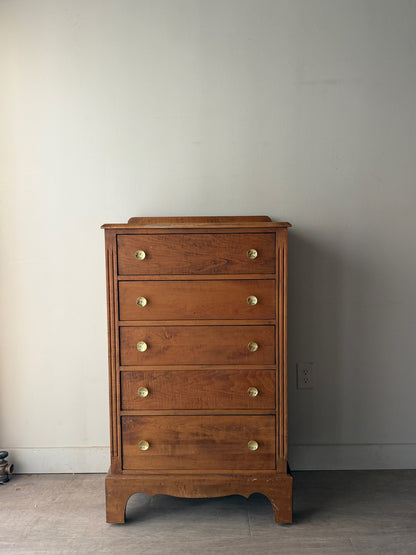 Maple tallboy dresser