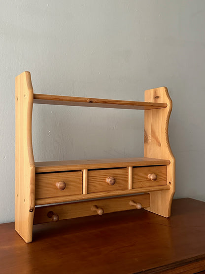 Swedish pine wall shelf