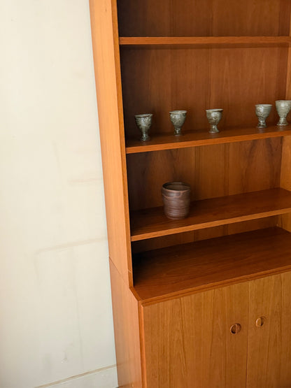 Scandinavian teak two piece hutch