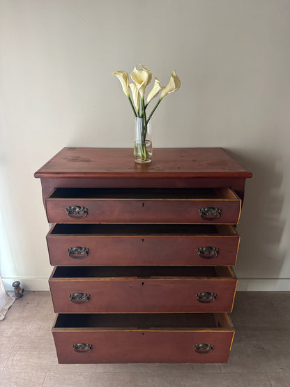Empire painted mahogany dresser
