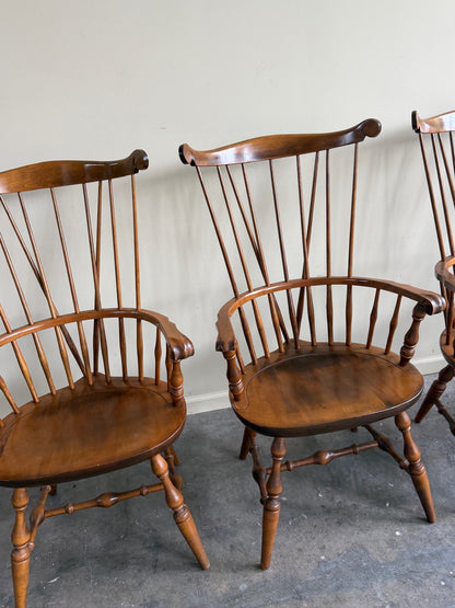 Nichols and Stone maple windsor armchairs. Sold individually.