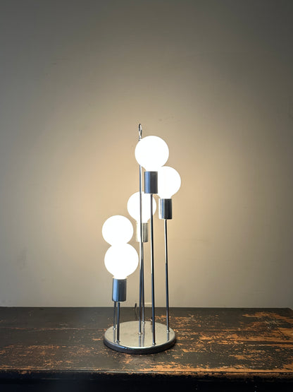 Chrome 5 bulb lamp