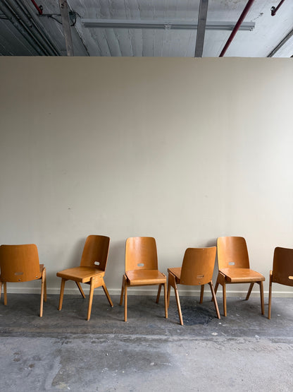 German Casala plywood bistro chairs. Sold in pairs.