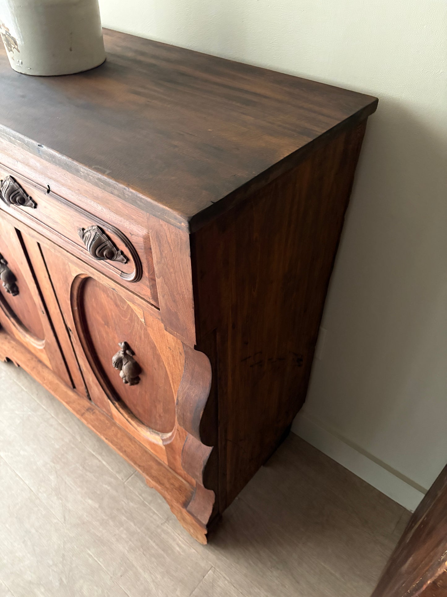 Victorian walnut server