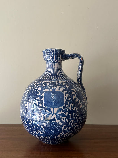 18th c. Spanish hand painted Fajalauza pitcher