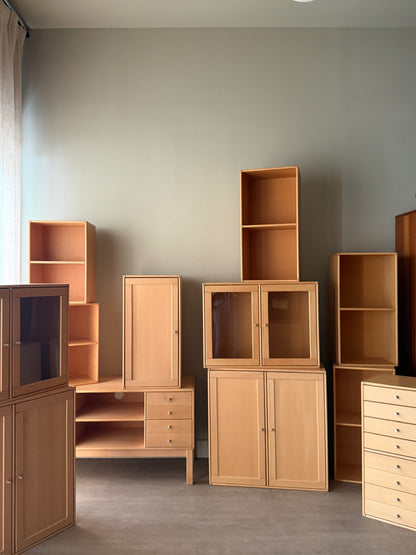Caso “Rimme” Danish beech 12 piece modular wall unit
