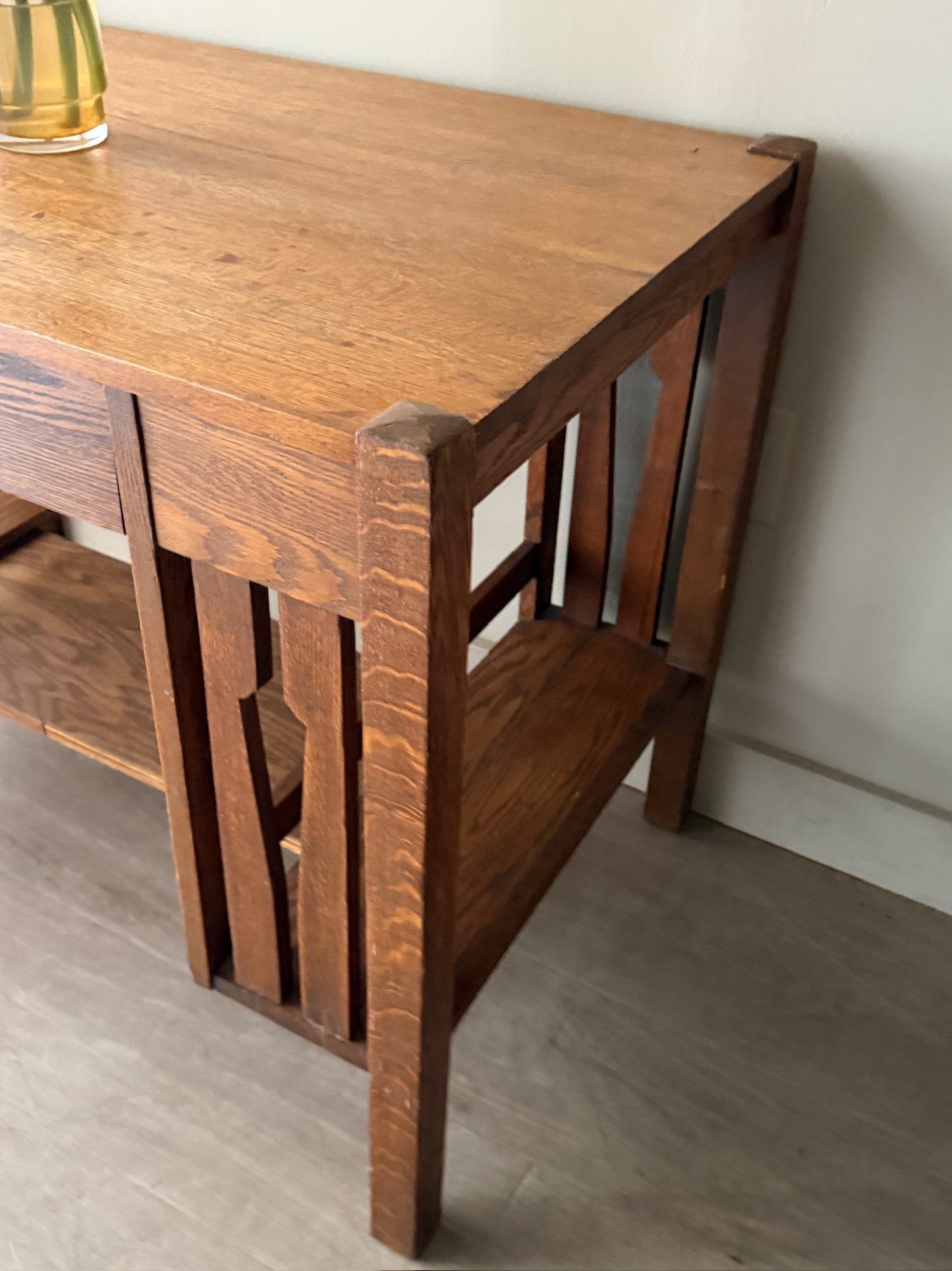 Mission oak library table desk