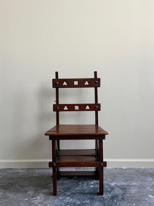 Arts & Crafts metamorphic library chair