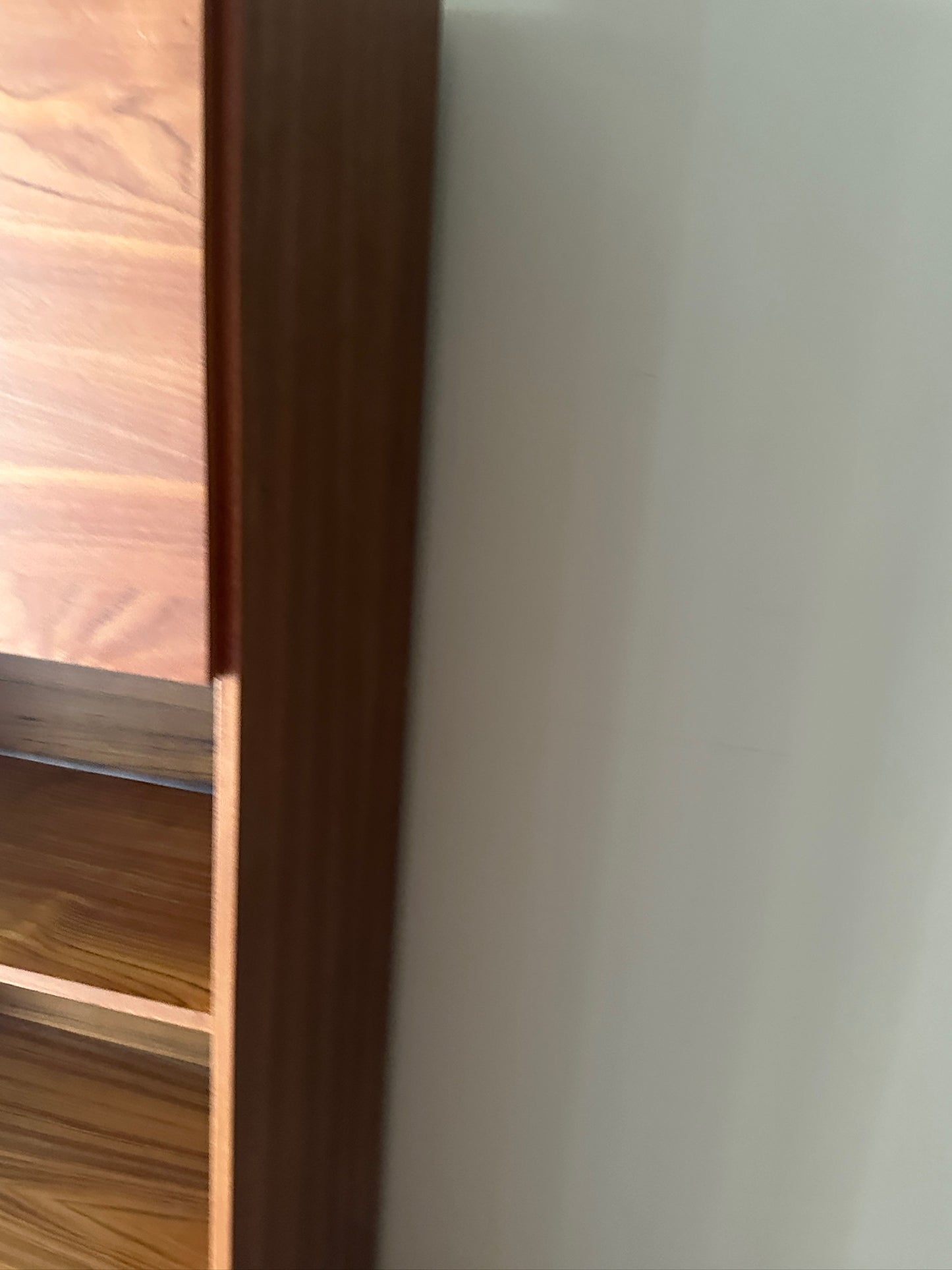 Teak Bookshelf with Upper Cabinet