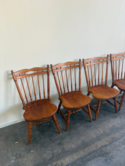 Nichols & Stone maple dining chairs. Sold in pairs.