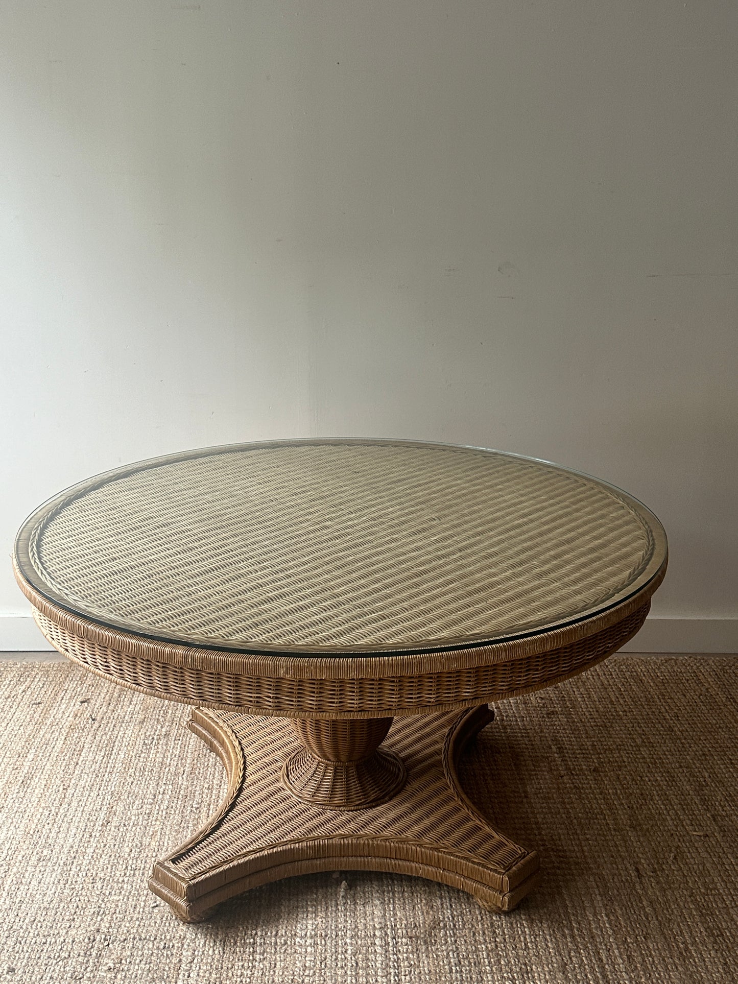 Ralph Lauren wicker rattan dining table