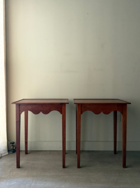 Cherry side tables. Sold individually.