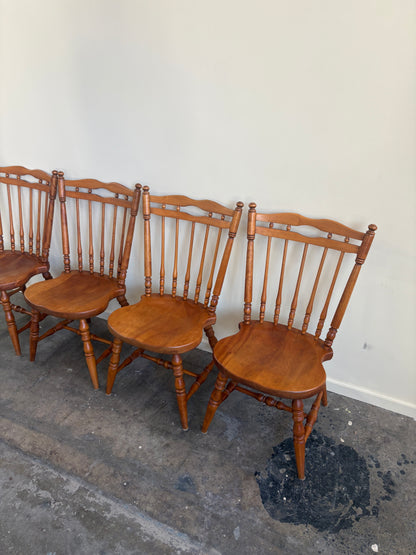 Nichols & Stone maple dining chairs. Sold in pairs.